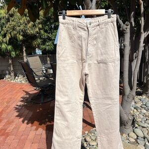 High Wasted Flare Tan Jeans